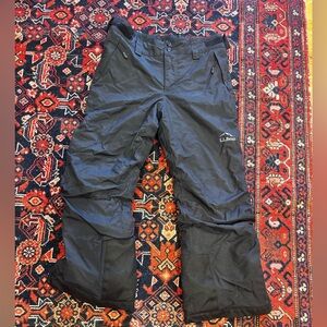 Black LL Bean Snow Pants Kids 8